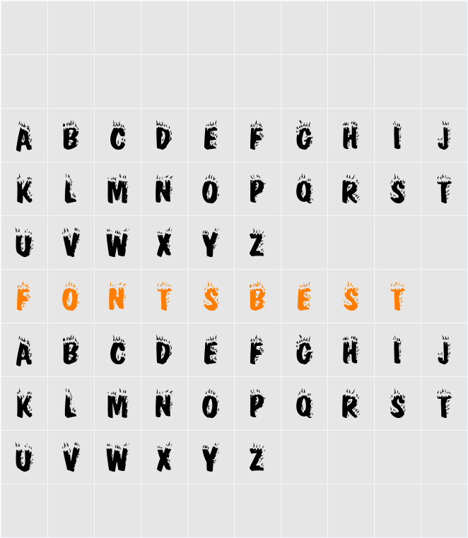 CracklingFire Character Map