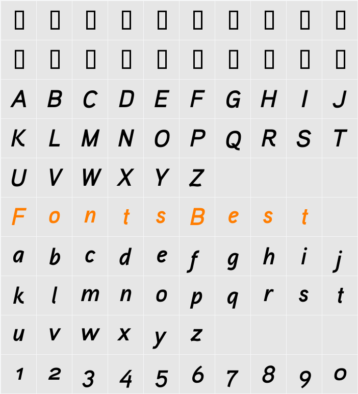 Aaux ProBold Italic OSF Character Map