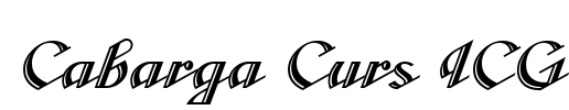 Cabarga Curs ICG Font Image