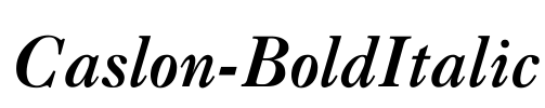 Caslon-BoldItalic Font Image