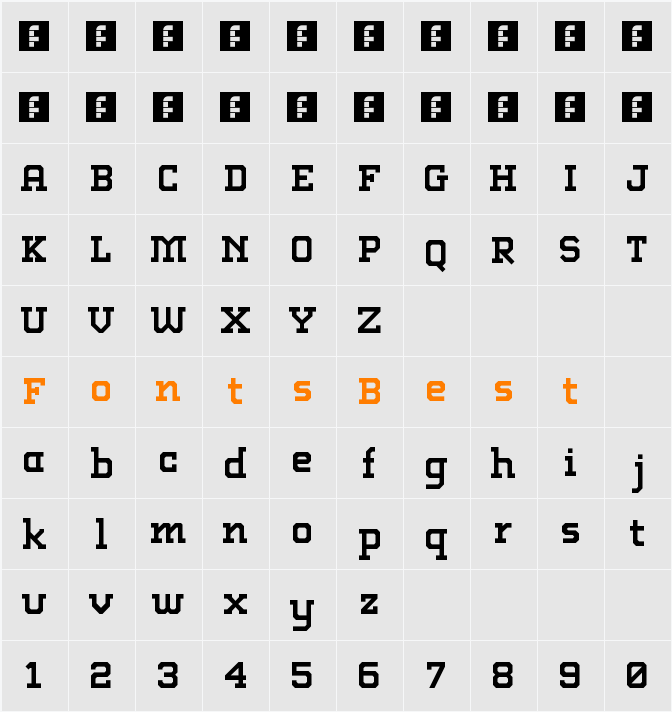 Abstract Slab Character Map