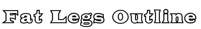 Fat Legs Outline Font Image