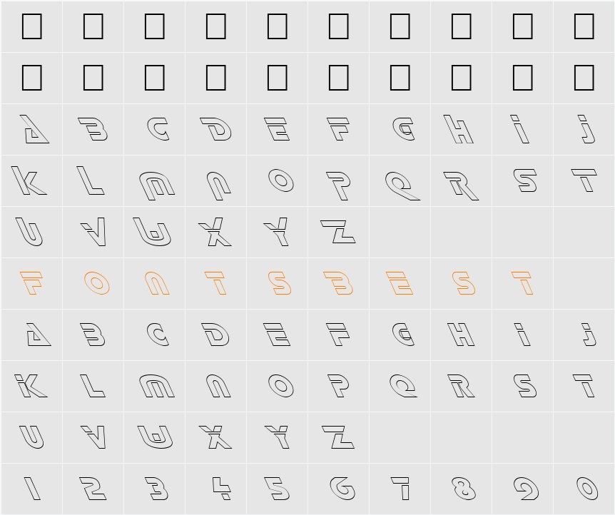 FZ UNIQUE 35 HOLLOW LEFTY Character Map