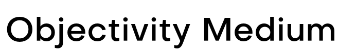 Objectivity Medium Font Image