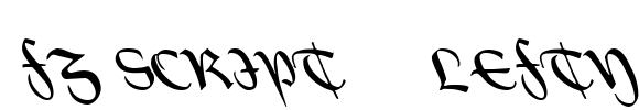 FZ SCRIPT 19 LEFTY Font Image