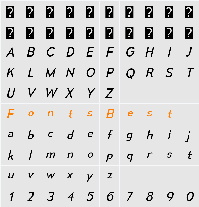 Mesmerize Bk Character Map