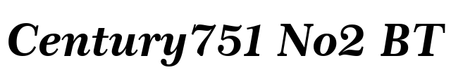 Century751 No2 BT Font Image