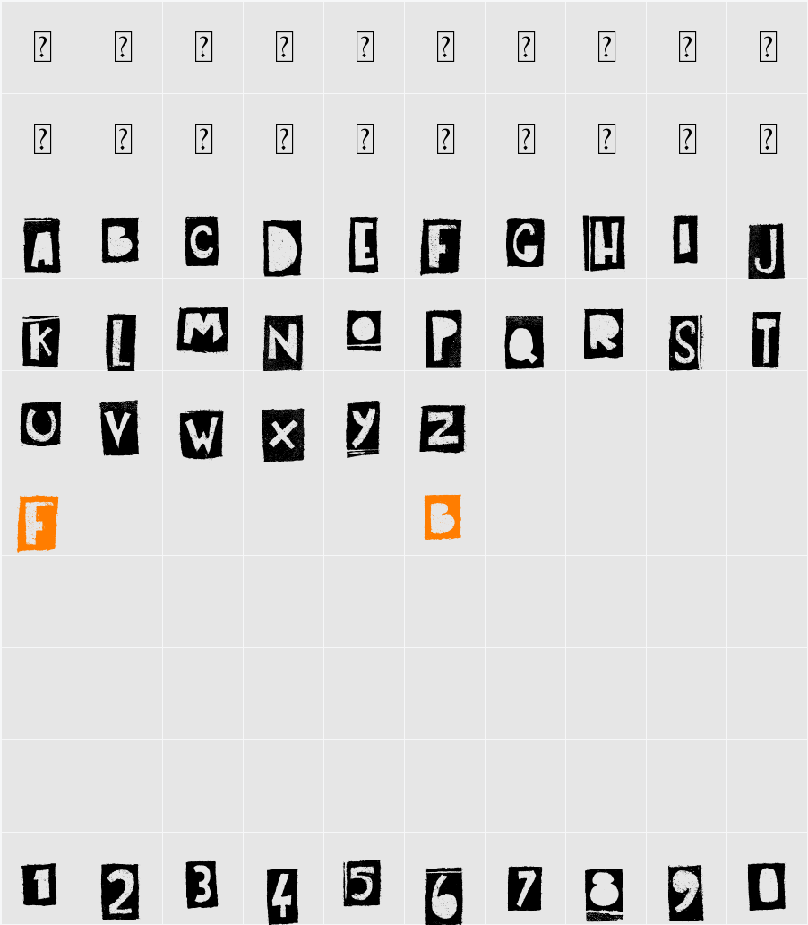 Art Post Character Map