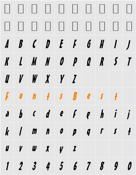 Massey-Condensed Character Map