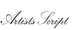 Artists Script Font Image