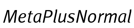 MetaPlusNormal Font Image