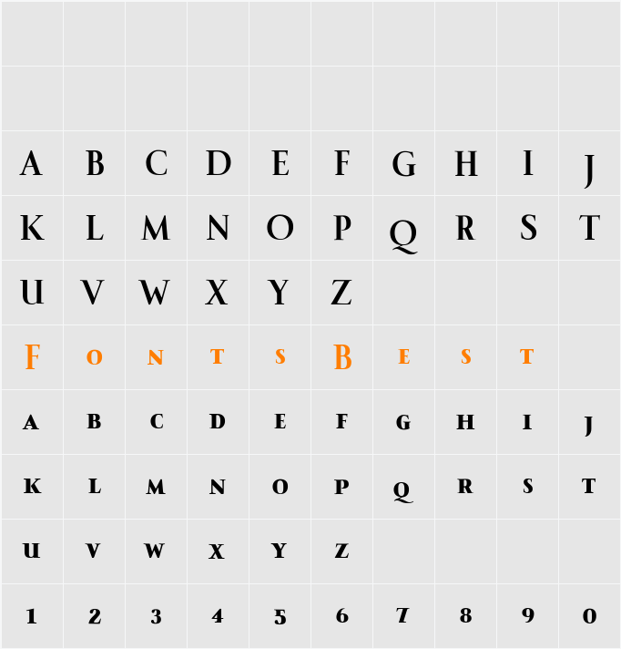 IndisposeSmallCaps Character Map