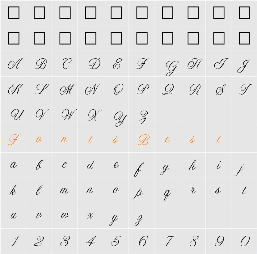 Altitude DB Character Map