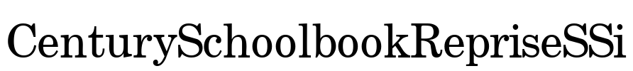 CenturySchoolbookRepriseSSi Font Image