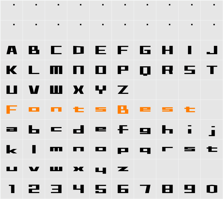 D3 Factorism Alphabet Character Map