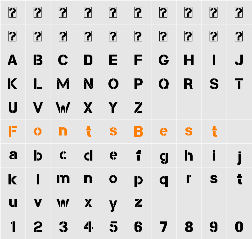 Capture Smallz Clean Character Map