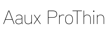 Aaux ProThin Font Image