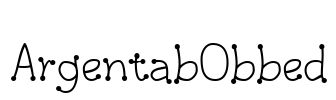 ArgentabObbed Font Image