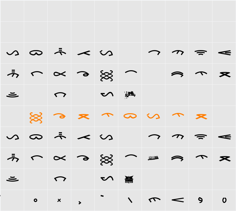 Aksara Tulak-tulak Character Map