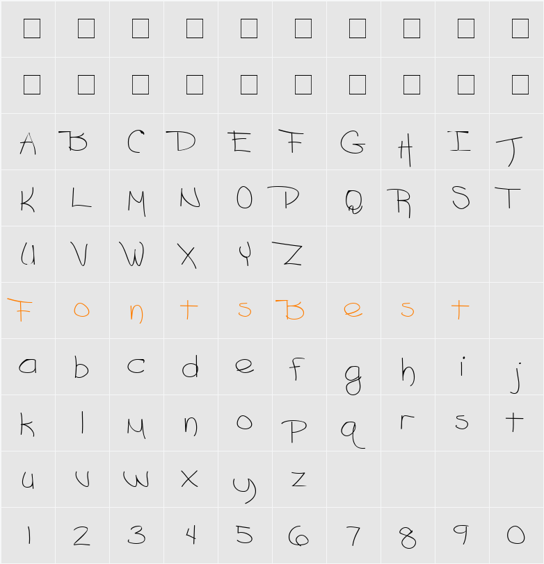 Ashford Character Map