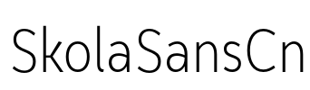 SkolaSansCn Font Image