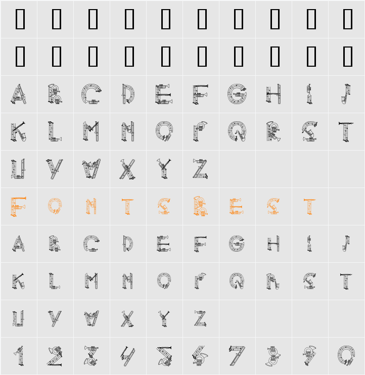 AlphaMusicMan Character Map