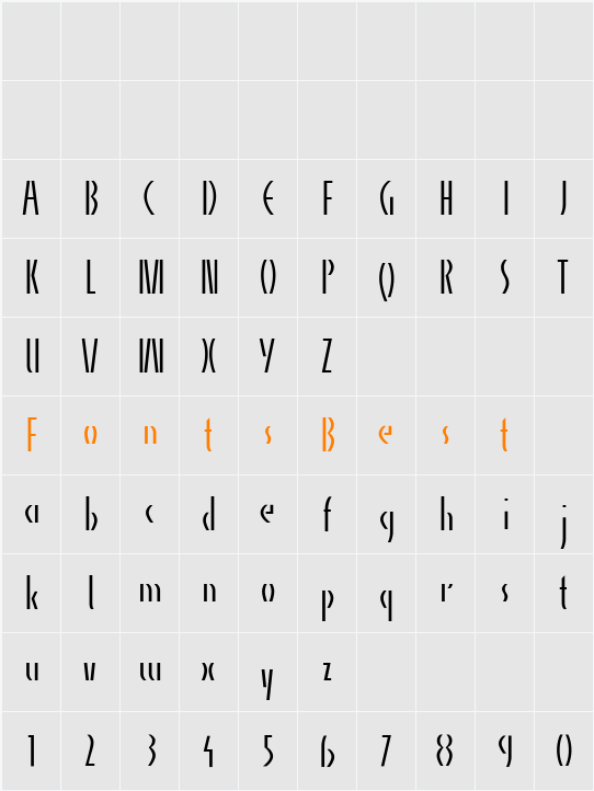 AlphaCharlie Light Character Map