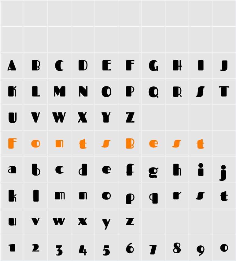 Fascinate Character Map