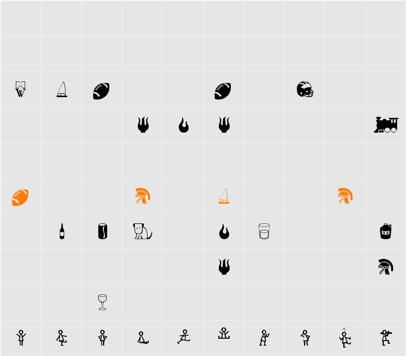 Mattbats Character Map