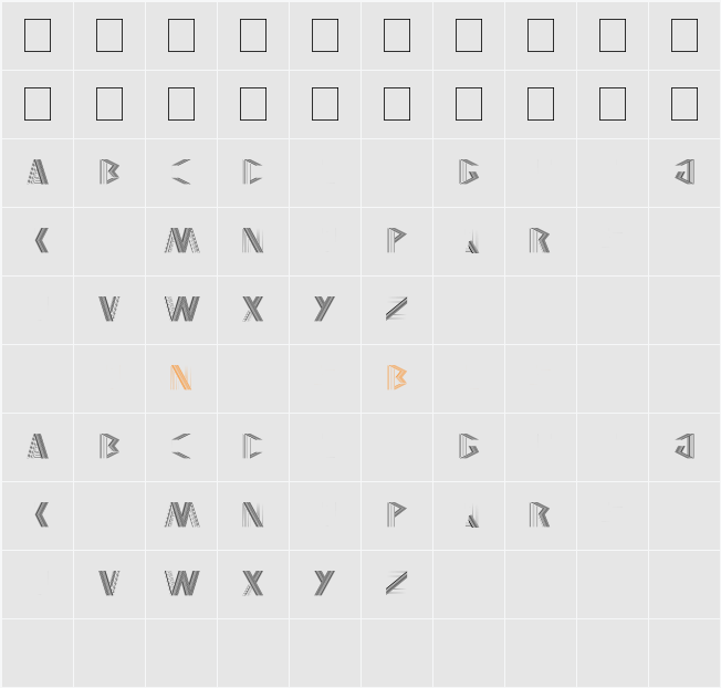 JELANG Character Map