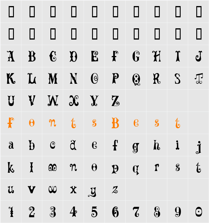 JI-Hinged Character Map