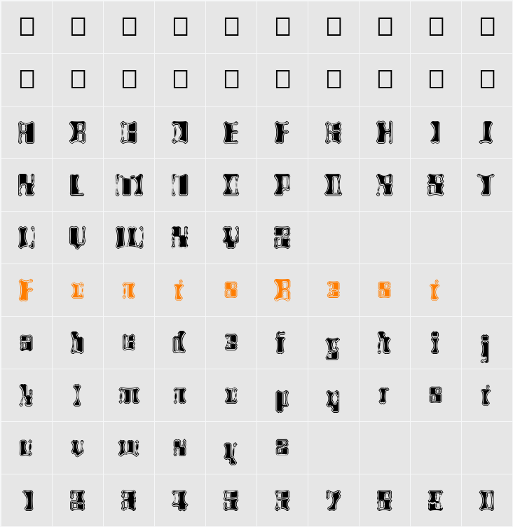 AlienAutopsy Character Map