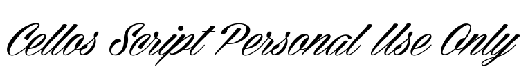 Cellos Script Personal Use Only Font Image