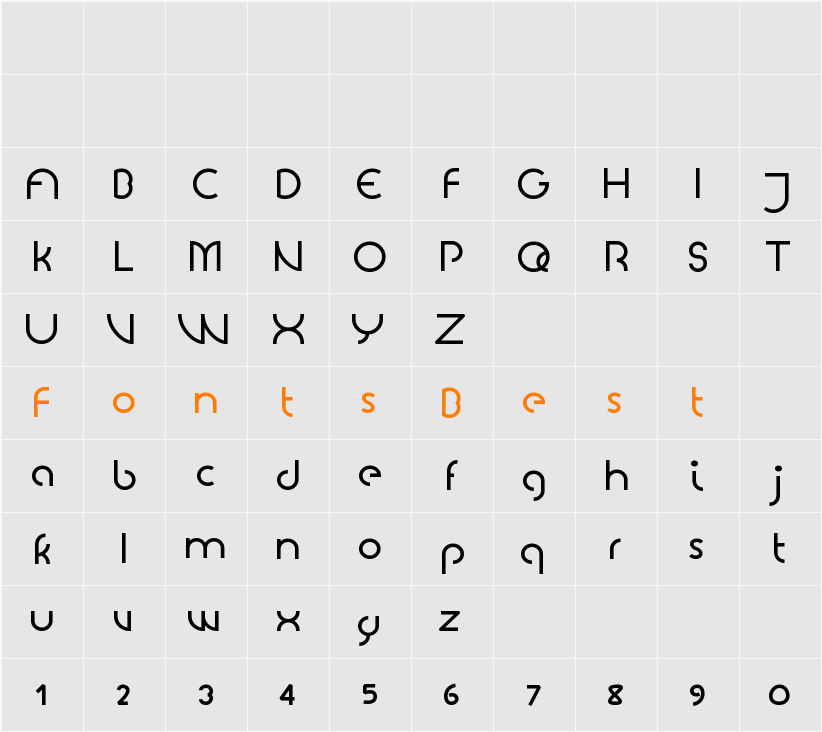 Arcade Future Display Character Map