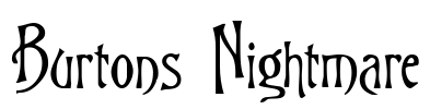 Burtons Nightmare Font Image