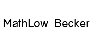 MathLow Becker Font Image