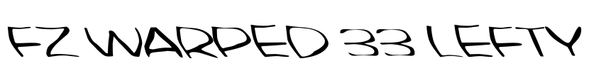 FZ WARPED 33 LEFTY Font Image