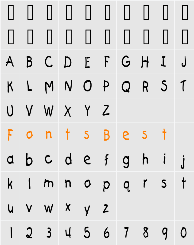 Catchup Thin Character Map