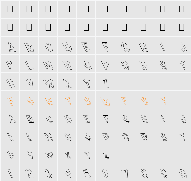 FZ JAZZY 8 HOLLOW LEFTY Character Map