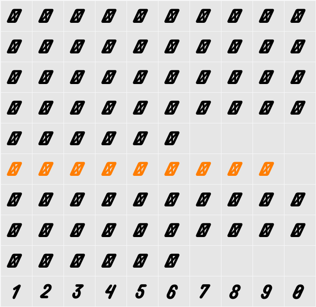 Flamingo v2 FM Character Map