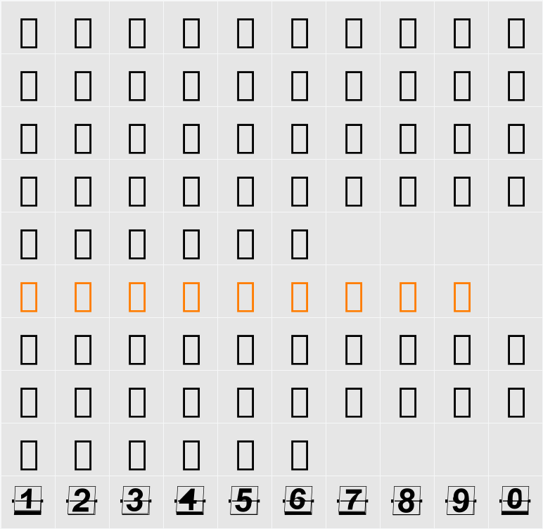 Counter Flipper Character Map