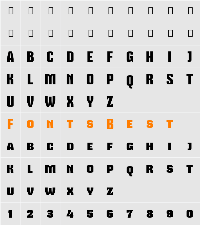 MikodacsPCS Character Map