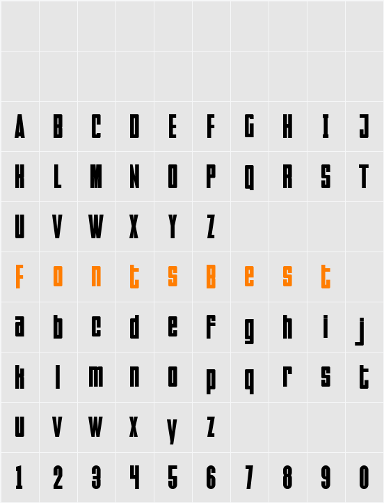 Faltura Character Map