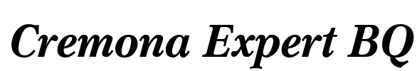 Cremona Expert BQ Font Image