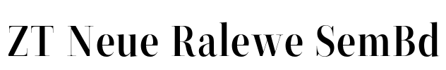 ZT Neue Ralewe SemBd Font Image