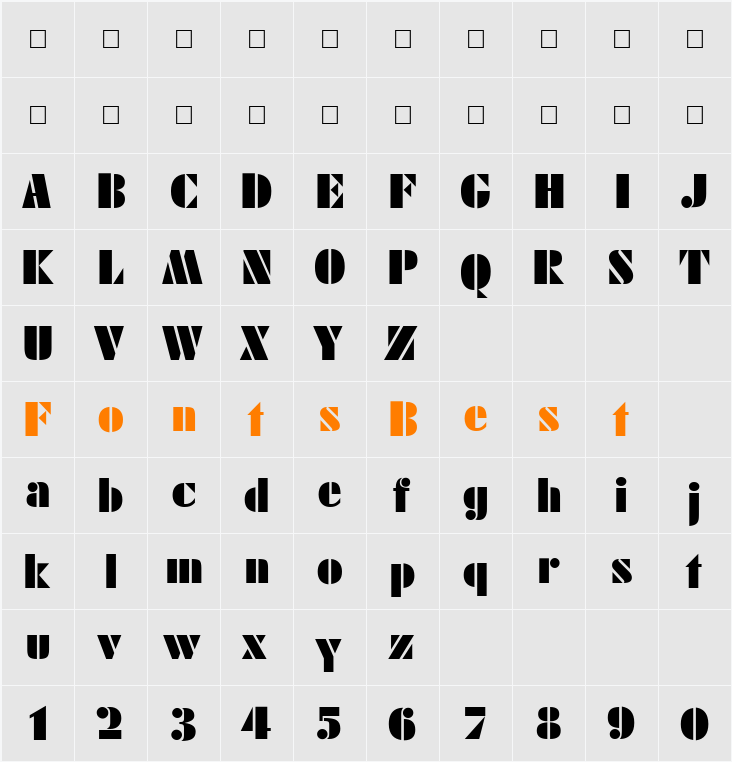 Army Character Map