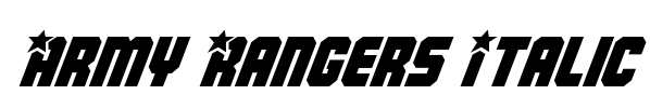 Army Rangers Italic Font Image