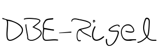 DBE-Rigel Font Image