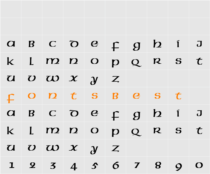 Amuncial Character Map