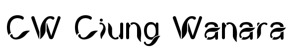 CW Ciung Wanara Font Image